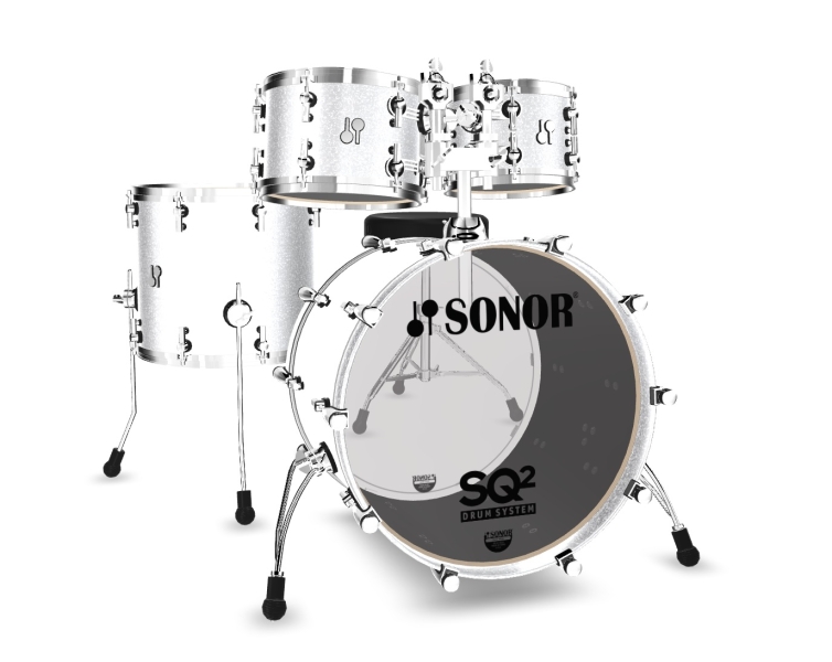 Sonor SQ2 White Sparkle 4 Pce Shell Pack (Ex display) 1035778-2 